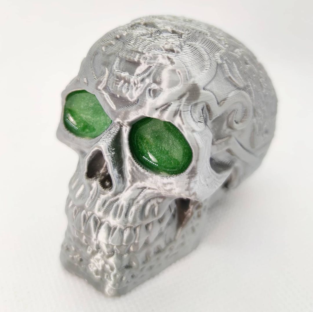 PLA+ & Epoxy Resin Skull
